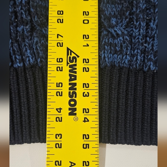 Vtg Sweater Graphix Sweater Mens L Pullover 90s Blue Color Block Biggie Carlton - Picture 7 of 7